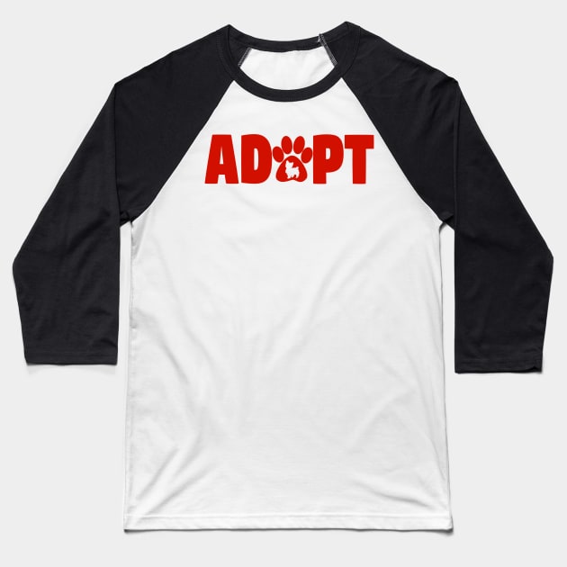 Adopt a Dog Baseball T-Shirt by GRADA